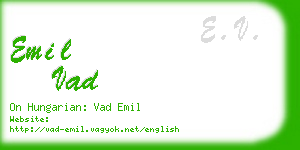 emil vad business card